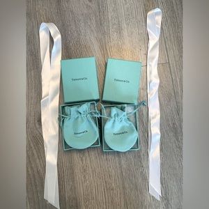 2 Authentic Tiffany & Co jewelry boxes with jewelry pouch